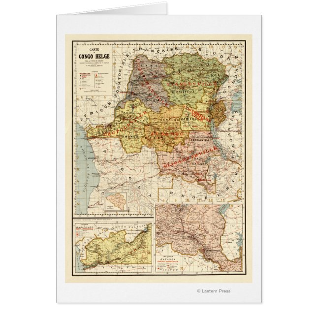 Cartão CongoMapa PanorâmicoCongo (Frente)