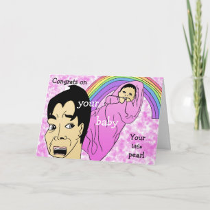 Cartão Congrats em seu bebé