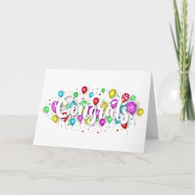Cartão Congrats Greeting Card (Optional Photo) (Frente)