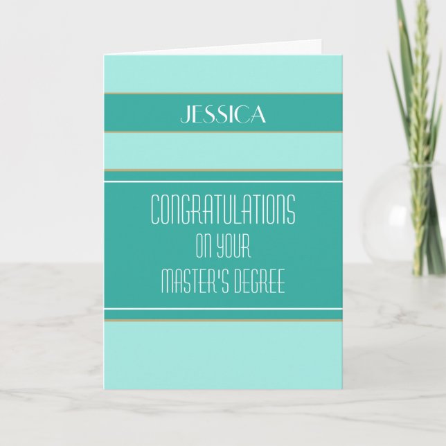 Cartão Congrats Master's degree Graduation card (Frente)
