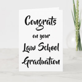 Cartão Congrats on your Law School Graduation Card
