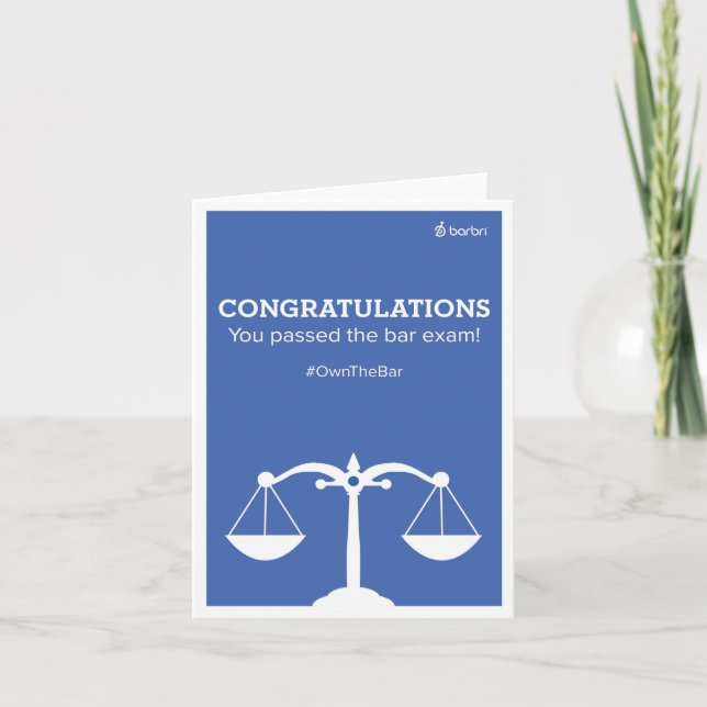 Cartão Congrats You Passed the Bar Exam Greeting Card (Frente)