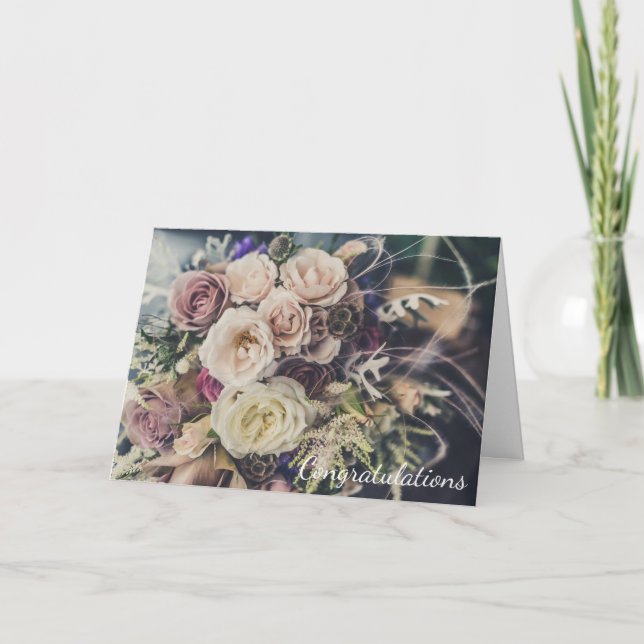 Cartão Congratulation to the New Mr and Mrs Wedding Card (Frente)