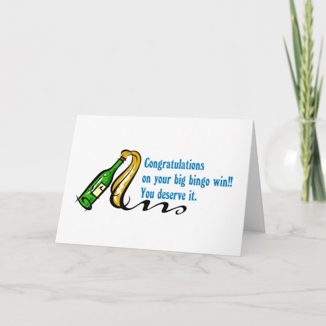 Cartão Congratulations bingo winner (Frente)