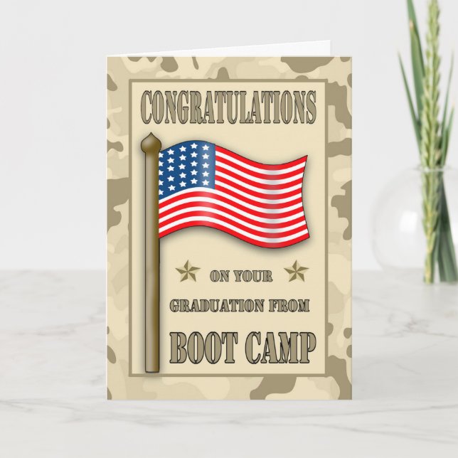 Cartão Congratulations Boot Camp Graduation (Frente)