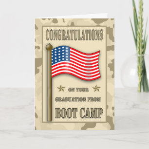 Cartão Congratulations Boot Camp Graduation
