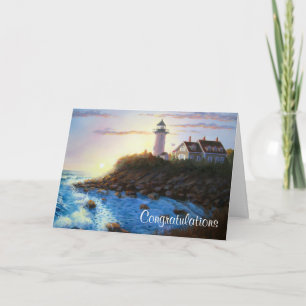 Cartão Congratulations Cape Cod MASS Lighthouse Card