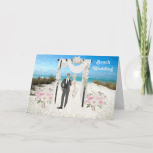 Cartão Congratulations Card for Beach Wedding
