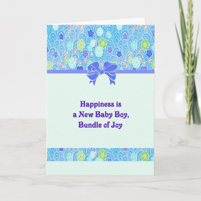 Cartão Congratulations Card for New Baby Boy (Frente)