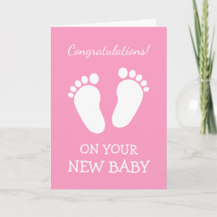 Cartão Congratulations card for new baby girl daughter