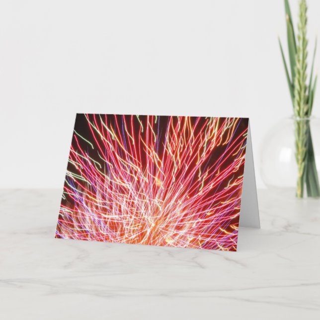 Cartão Congratulations & Celebrations, Fireworks (Frente)