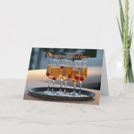 Cartão Congratulations Champagne to Newly Weds