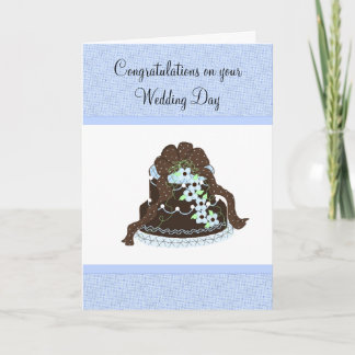 Cartão Congratulations Chocolate Wedding Cake