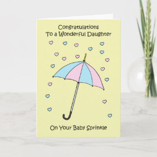 Cartão Congratulations Daughter on Baby Sprinkle