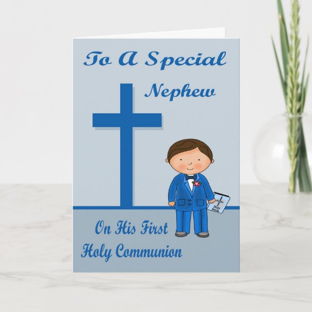 Cartão Congratulations First Communion Greeting Card (Frente)