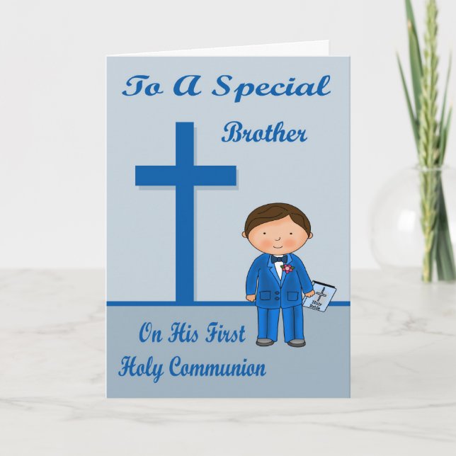 Cartão Congratulations First Communion Greeting Card (Frente)