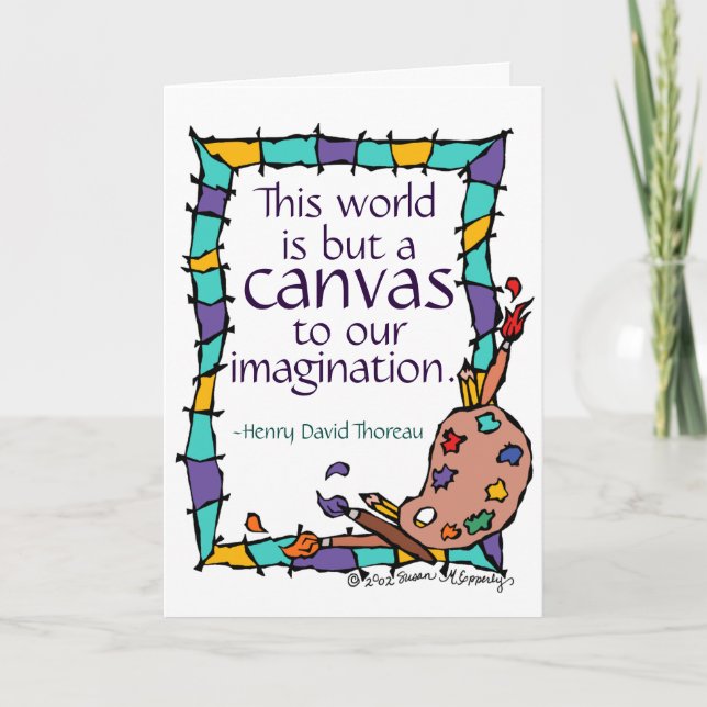 Cartão Congratulations for Artist, Art Student, Teacher (Frente)