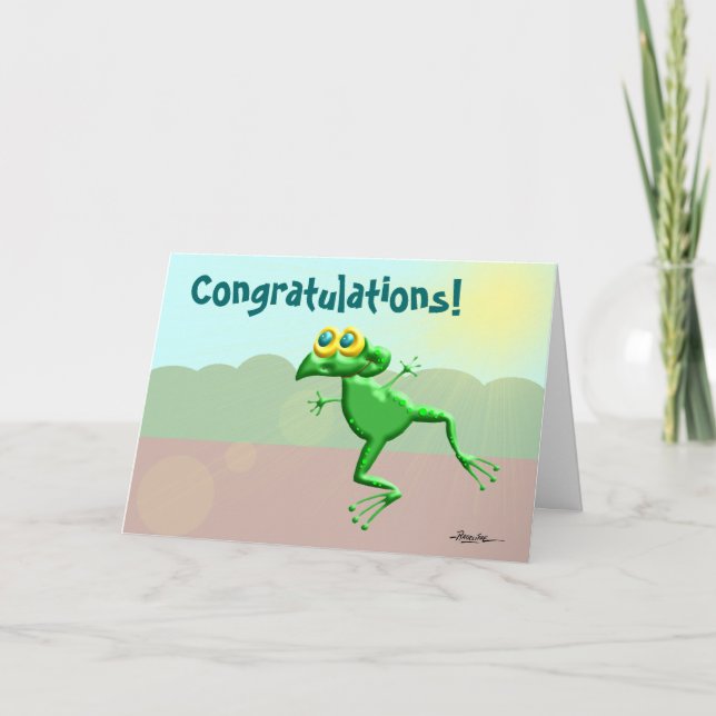 Cartão Congratulations Frogs (Frente)