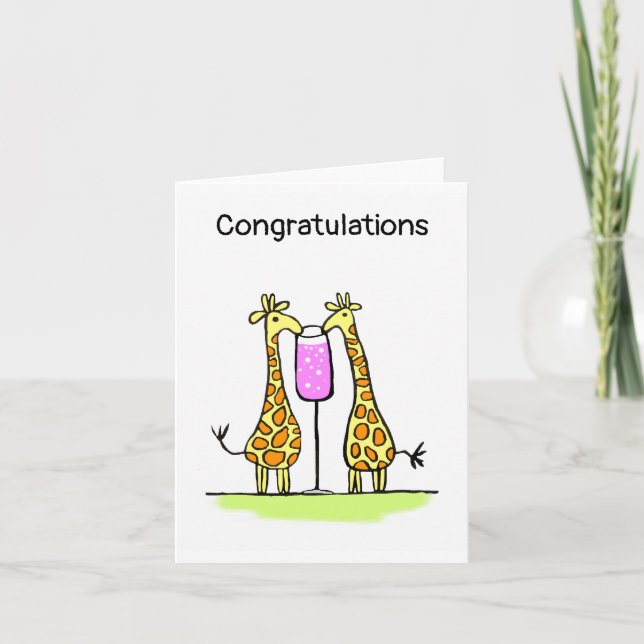 Cartão Congratulations Giraffe Card (Frente)