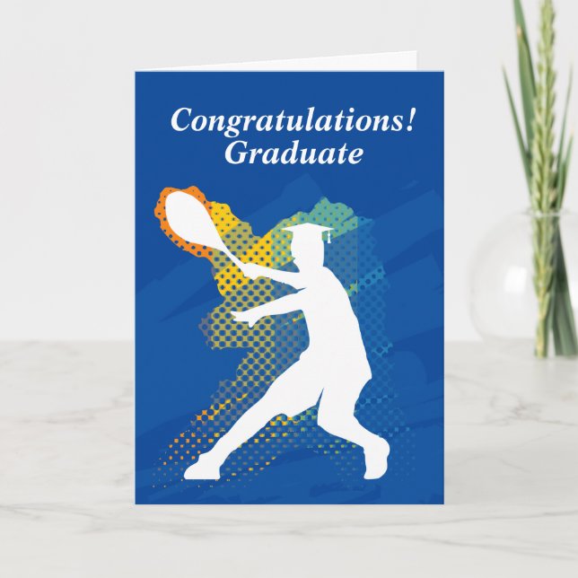 Cartão Congratulations graduate School graduation tennis (Frente)