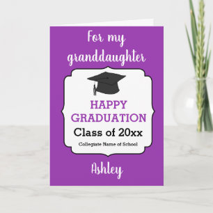 Cartão Congratulations Granddaughter Graduation