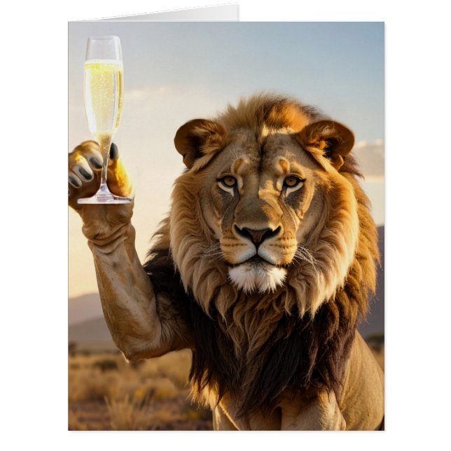 Cartão Congratulations Lion (Frente)