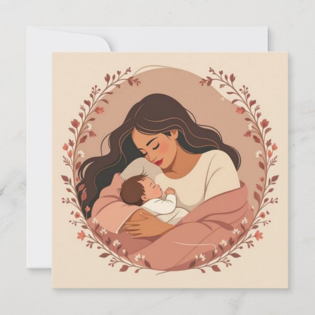 Cartão Congratulations mama new mom (Frente)