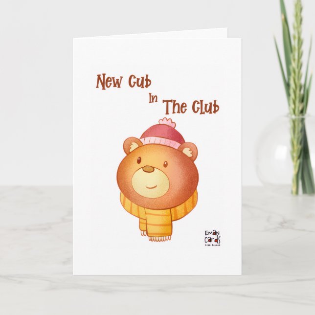 Cartão Congratulations- New Born (Cute Cub Card) (Frente)