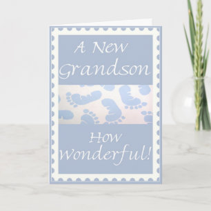 Cartão Congratulations-New Grandson Greeting Card