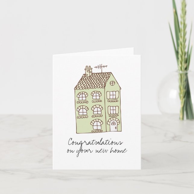 Cartão congratulations New Home Note Card (Frente)