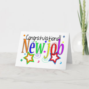 Cartão Congratulations New Job Greeting Card - New Job -