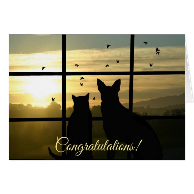 Cartão Congratulations on Becoming A Veterinarian. (Frente Horizontal)