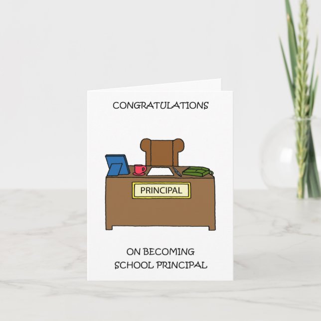 Cartão Congratulations on Becoming School Principal (Frente)