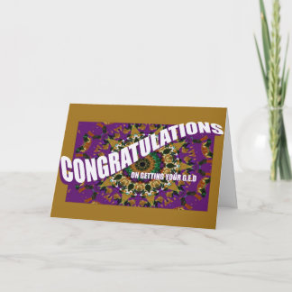 Cartão Congratulations On Getting GED Card