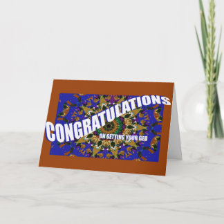Cartão Congratulations On Getting Your GED Card