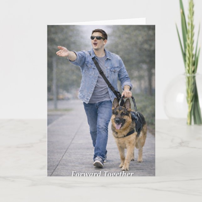 Cartão Congratulations on Graduating Your Guide Dog Team  (Frente)