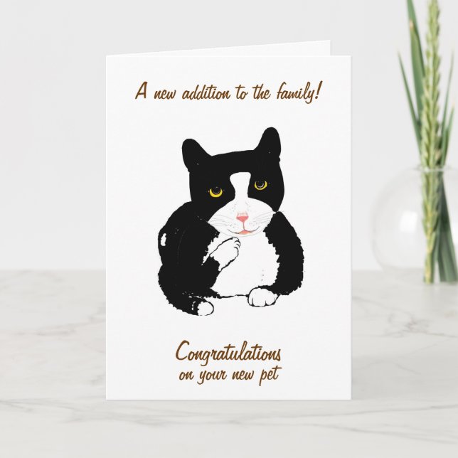 Cartão Congratulations on new pet cards, customize (Frente)