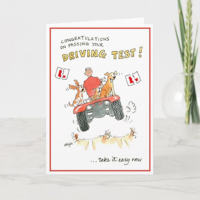 Cartão Congratulations on passing your driving test (Frente)