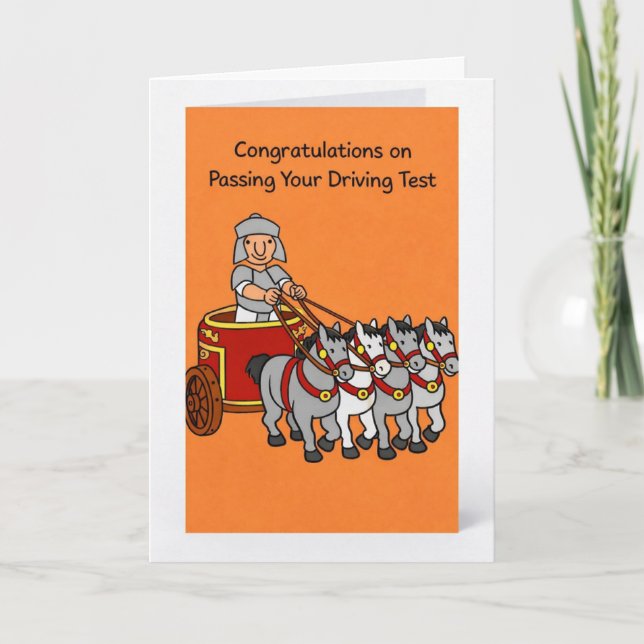 Cartão Congratulations on Passing Your Driving Test (Frente)