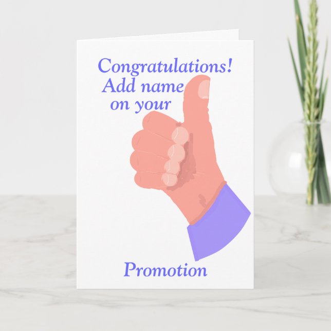 Cartão Congratulations on Promotion customize Card (Frente)