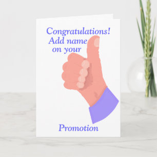 Cartão Congratulations on Promotion customize Card
