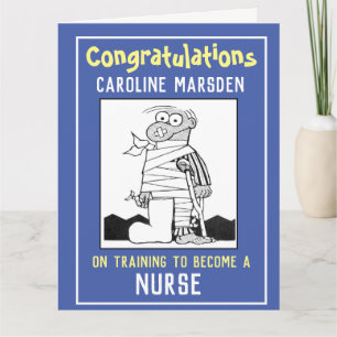 Cartão Congratulations on Training to be a Nurse