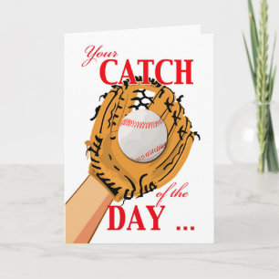 Cartão Congratulations on Your Catch of the Day, Baseball