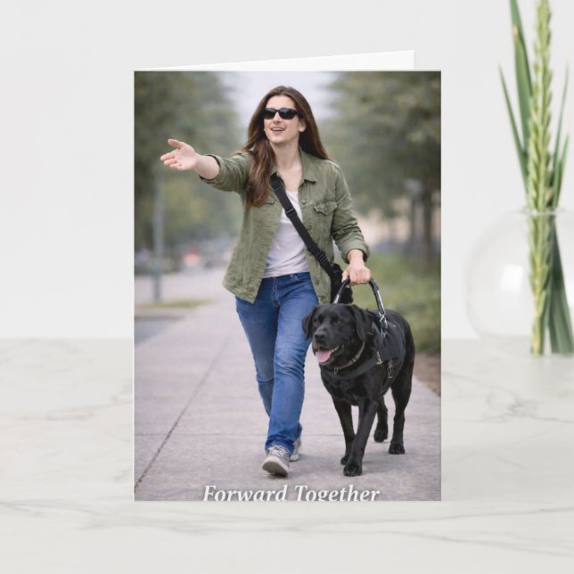 Cartão Congratulations on Your New Guide Dog Card (Frente)
