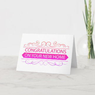 Cartão Congratulations On Your New Home Greeting Card