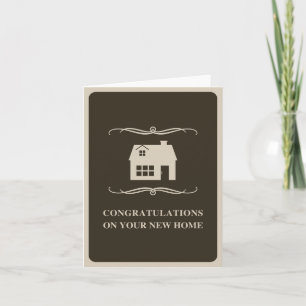 Cartão congratulations on your new home : mod home