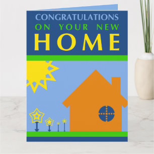Cartão congratulations on your new home (mod shapes)