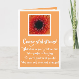 Cartão Congratulations on your success card