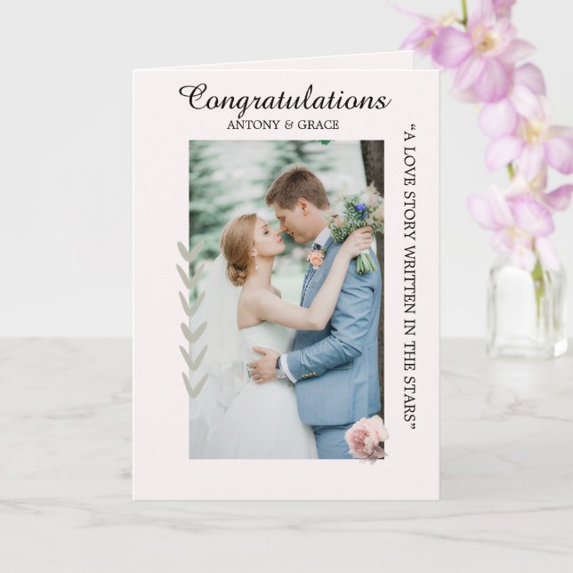 Cartão Congratulations on Your Wedding – cards (Orquídea)