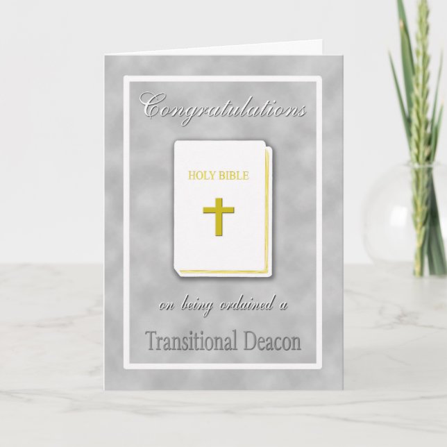 Cartão Congratulations Ordained Transitional Deacon Card (Frente)